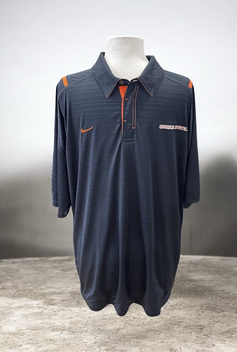 Nike Oregon State Beavers Men’s Size 2XL Black Polo Shirt College OSU- NCAA